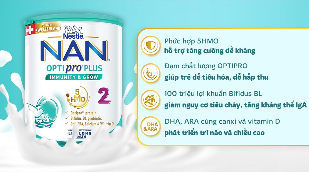 NAN Optipro Plus milk powdered  No. 2 800g (6 - 12 months)