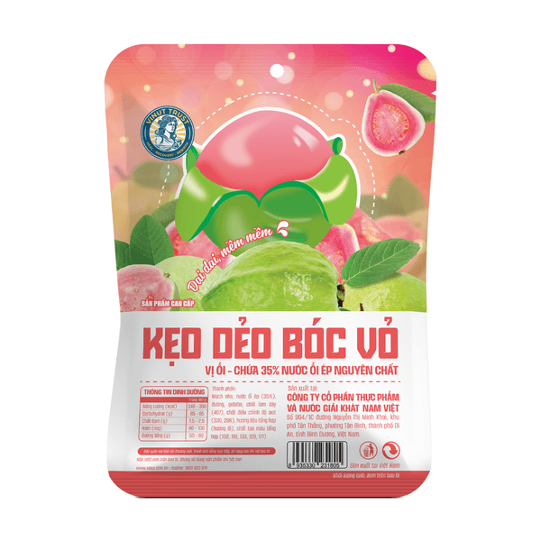 100g VINUT TRUST of Guava Peeling Soft Candy containing 35% pure guava juice - Image 1