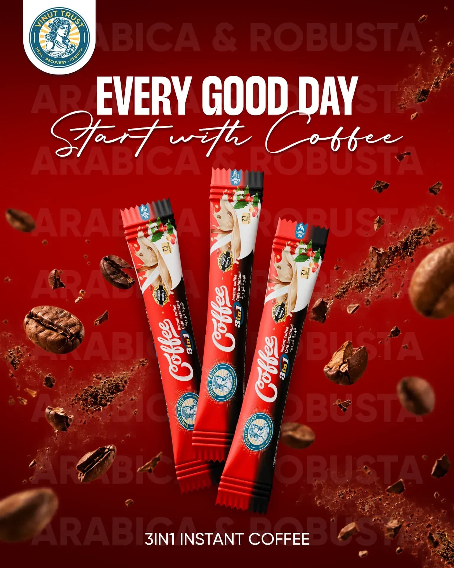 VINUT TRUST 3-in-1 instant coffee artwork