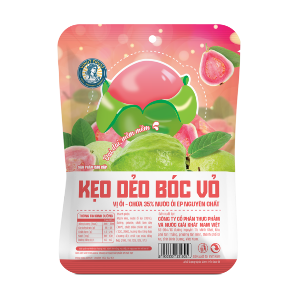 100g VINUT TRUST of Guava Peeling Soft Candy containing 35% pure guava juice